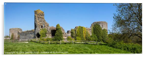 Pevensey Castle in East Sussex Acrylic by Chris Dorney