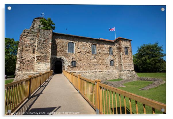 Colchester Castle in Essex Acrylic by Chris Dorney