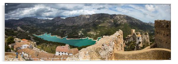 View from El Castell de Guadalest in Spain Acrylic by Chris Dorney