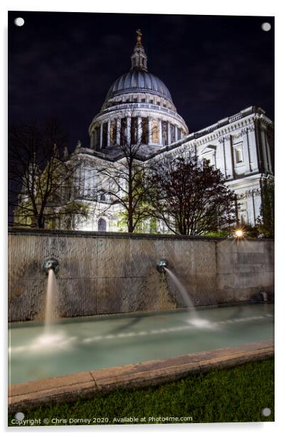 St. Pauls Cathedral in London Acrylic by Chris Dorney