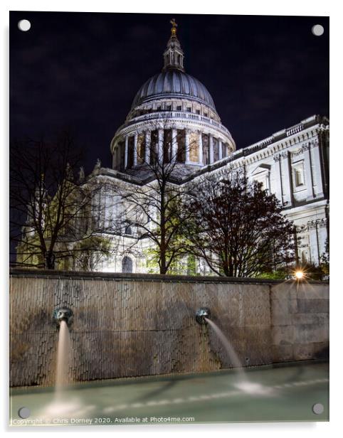 St. Pauls Cathedral in London Acrylic by Chris Dorney