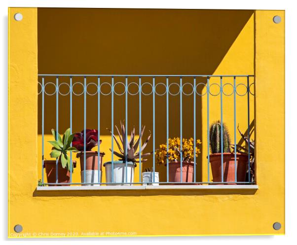 Beautiful Balcony in Spain Acrylic by Chris Dorney