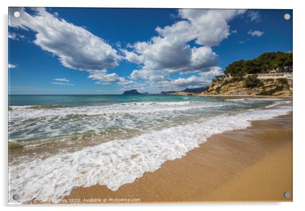 El Portet Beach in Moraira Acrylic by Chris Dorney