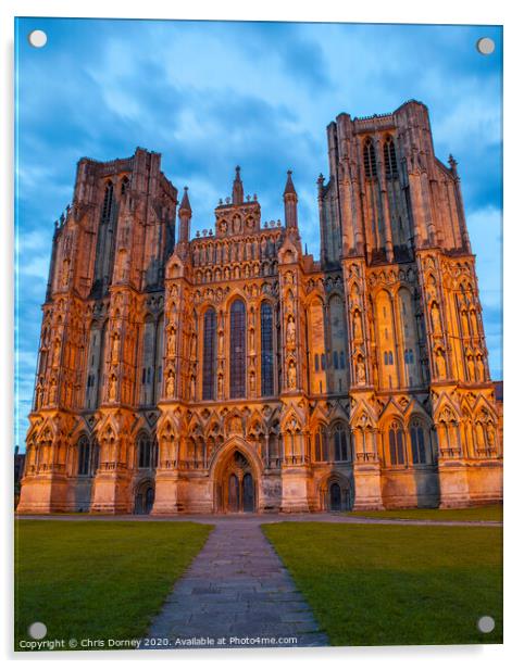 Wells Cathedral in Somerset Acrylic by Chris Dorney