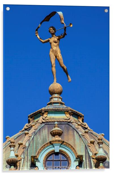 Sculpture in Grand Place in Brussels Acrylic by Chris Dorney