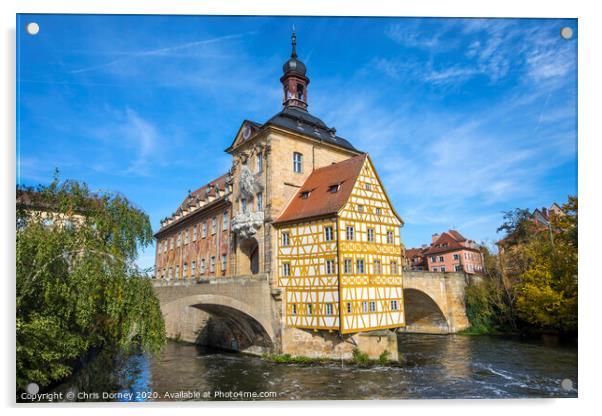 Altes Rathaus in Bamberg Acrylic by Chris Dorney