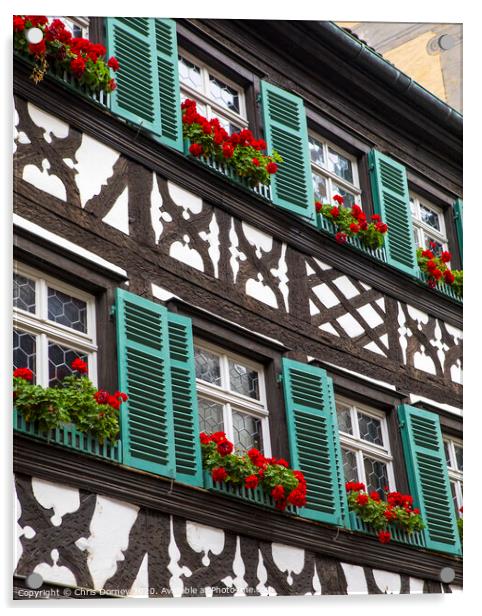 Traditional Bavarian Architecture in Bamberg Acrylic by Chris Dorney