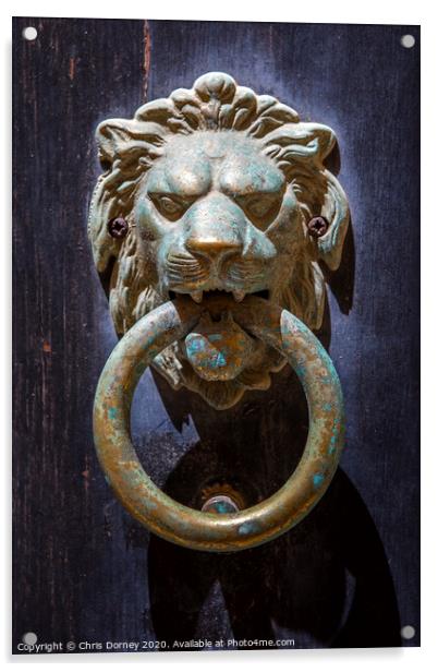 Door Knocker in Mdina Acrylic by Chris Dorney