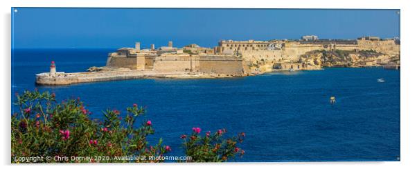 Fort Ricasoli in Malta Acrylic by Chris Dorney