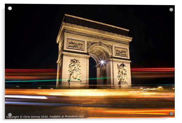 Arc De Triomphe Acrylic by Chris Dorney