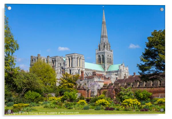Chichester Cathedral in Sussex Acrylic by Chris Dorney
