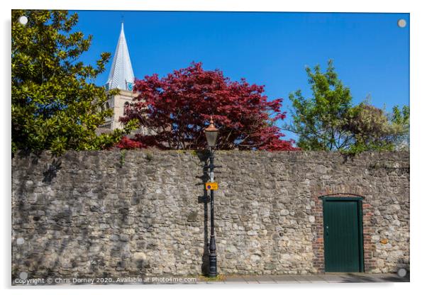 Rochester in Kent, UK Acrylic by Chris Dorney