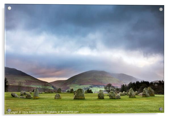 Castlerigg Stone Circle in the Lake District Acrylic by Chris Dorney