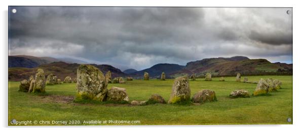 Castlerigg Stone Circle in the Lake District Acrylic by Chris Dorney