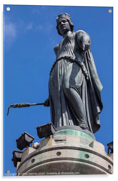 Column of the Goddess in Lille Acrylic by Chris Dorney