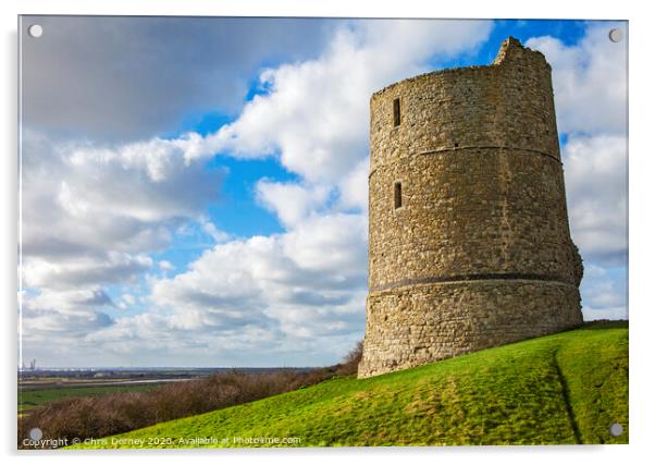 Hadleigh Castle in Essex Acrylic by Chris Dorney