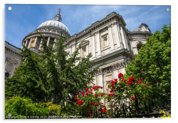 St. Pauls Cathedral in London Acrylic by Chris Dorney