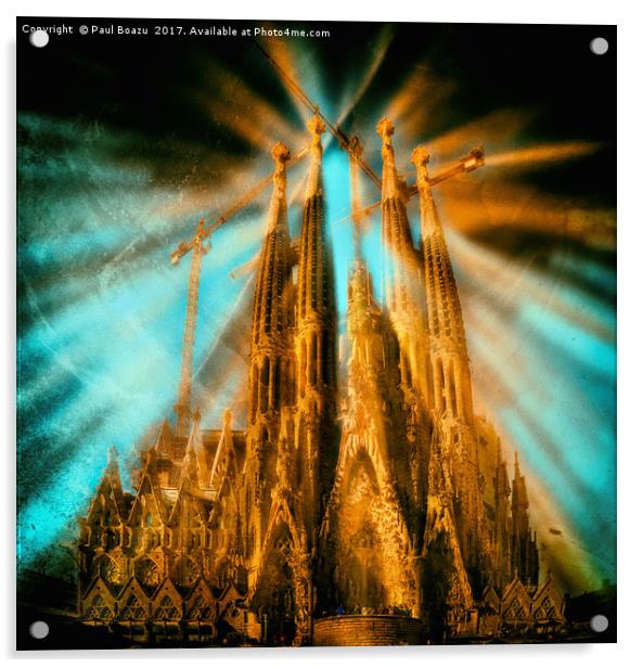 Sagrada Família Acrylic by Paul Boazu