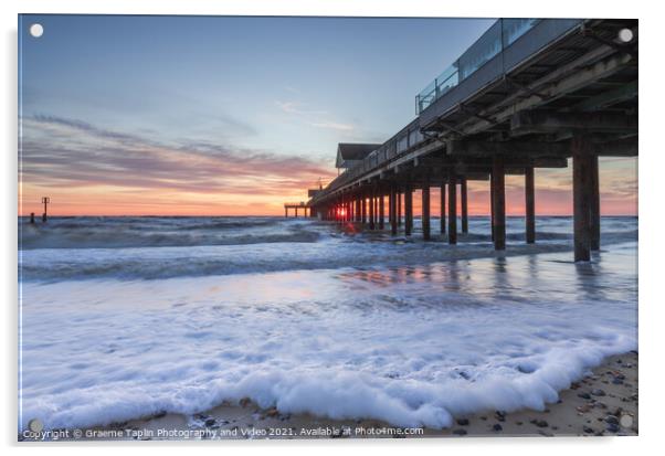Southwold pier at sunrise Suffolk coast Acrylic by Graeme Taplin Landscape Photography