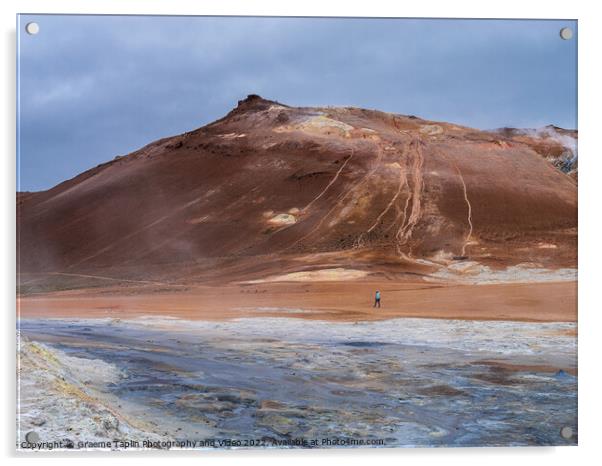 Myvatan Mud Pools Iceland Acrylic by Graeme Taplin Landscape Photography