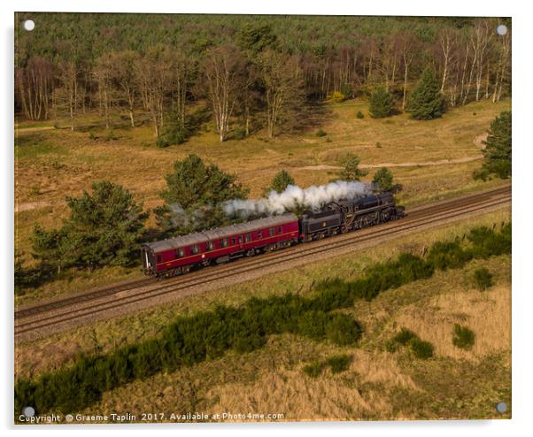 Steam engine in the forest Acrylic by Graeme Taplin Landscape Photography