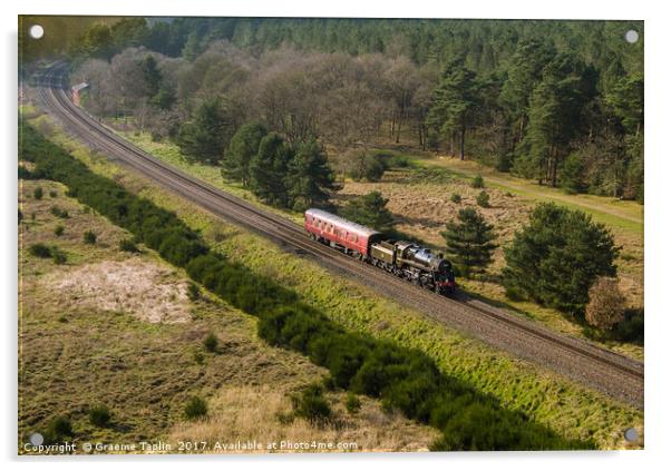 British Rail steam engine in the forest Acrylic by Graeme Taplin Landscape Photography