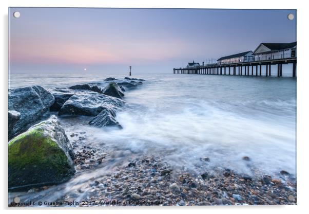 Southwold Pier, Suffolk at sunrise Acrylic by Graeme Taplin Landscape Photography