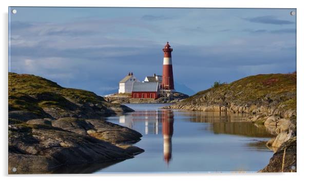 Tranøy Fyr (Tranøy Lighthouse)                     Acrylic by John Iddles