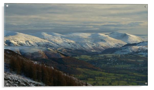 Great Dodd to Helvellyn Acrylic by John Iddles