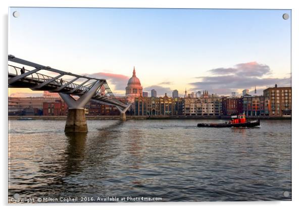 Millennium Bridge Acrylic by Milton Cogheil