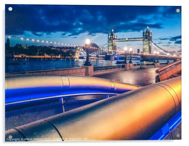 Tower Bridge at Daybreak Acrylic by Milton Cogheil