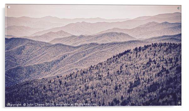 Great Smoky Mountains National Park in Springtime Acrylic by John Chase