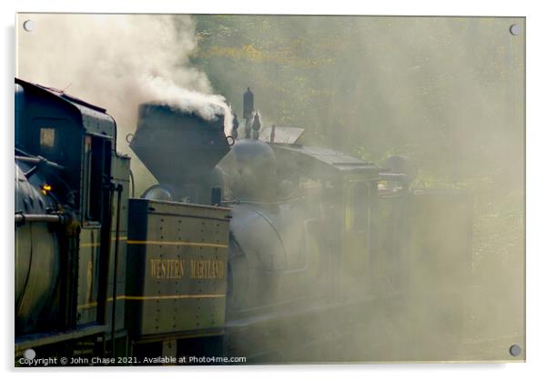 Smoky Day on the Cass Scenic Railroad Acrylic by John Chase