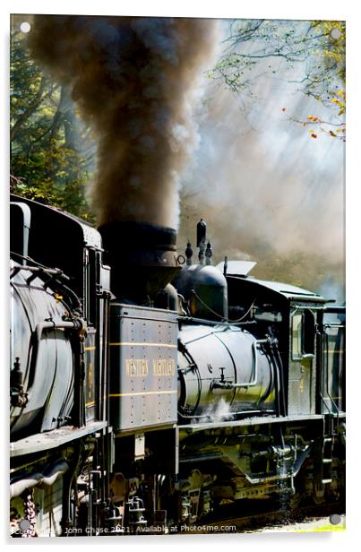 Shay No. 4 Locomotive Blows! Acrylic by John Chase