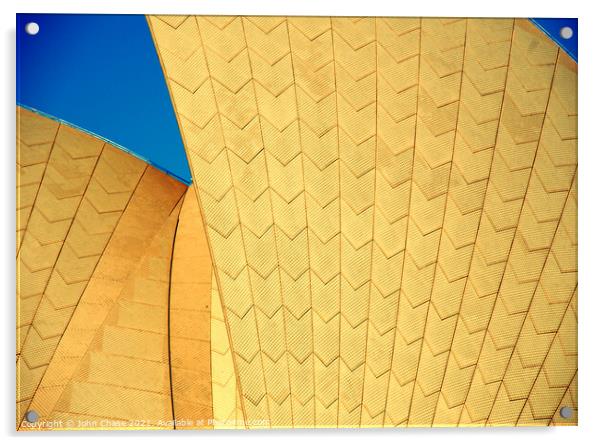 Sydney Opera House in Yellow Acrylic by John Chase
