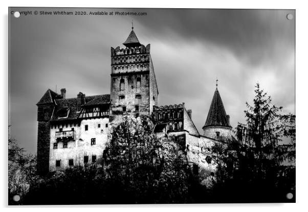 Dracula's castle. Acrylic by Steve Whitham