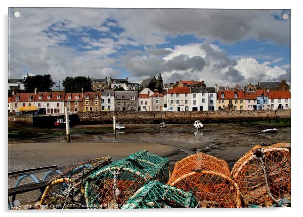 St Monans Harbour Acrylic by Tom Curtis