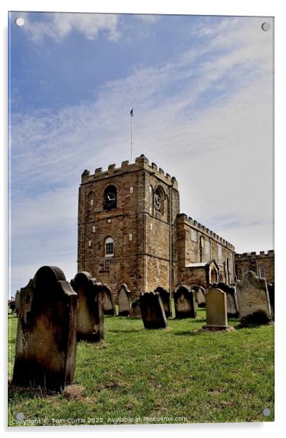 St Marys Church Whitby Acrylic by Tom Curtis