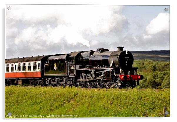 Steam Locomotive 45407 Acrylic by Tom Curtis