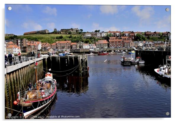 Whitby Harbour North Yorkshire Acrylic by Tom Curtis