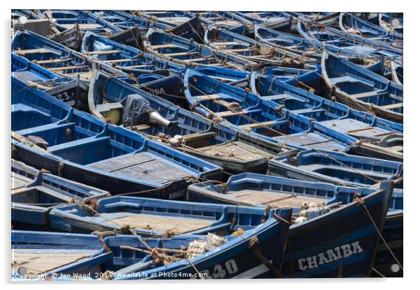 Fishing Boats Moored Up, Essouria Morocco Acrylic by Jon Wood