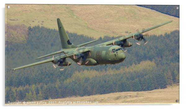 Hercules C-130  on the Mach loop Acrylic by martin pulling