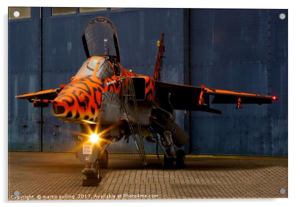 Sepecat Jaguar at RAF Cosford Acrylic by martin pulling