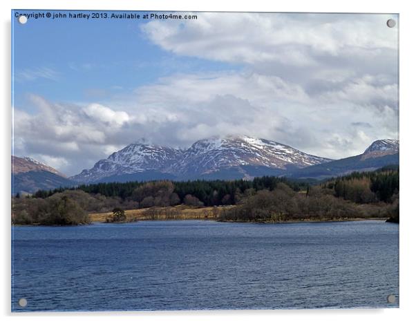  Ben Cruachan Mountain Loch Awe Scotland Acrylic by john hartley