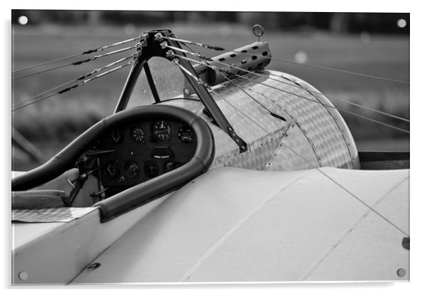 closeup of Fokker Eindecker aircraft cockpit Acrylic by Ashley Redding