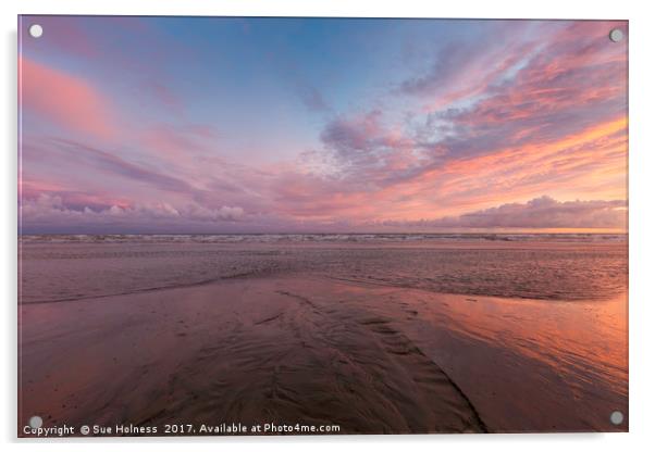 Brighton Sunset Acrylic by Sue Holness