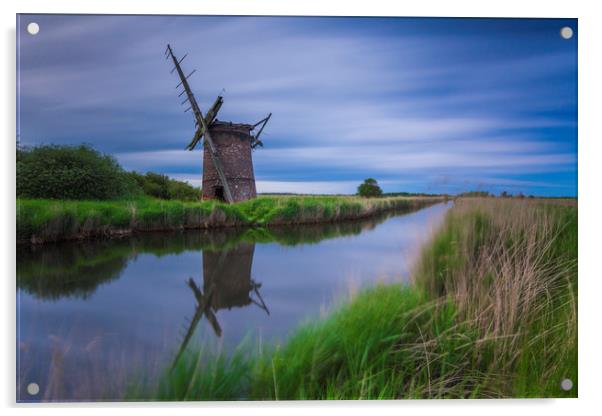 Brograve Windmill Long Exposure Acrylic by Mark Hawkes