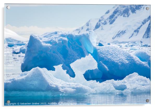 Antarctica Icebergs  Acrylic by Sebastien Greber