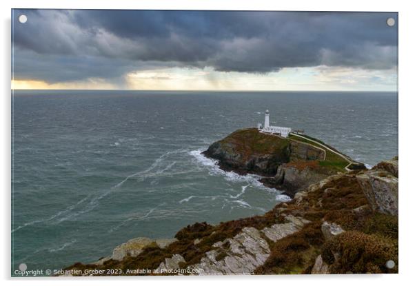 South Stack Lighthouse Acrylic by Sebastien Greber