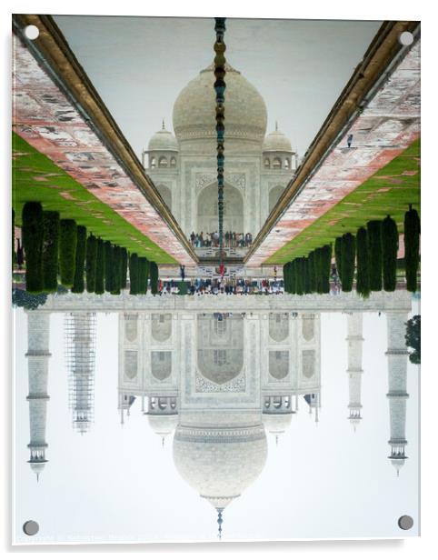Taj Mahal Reflection Acrylic by Sebastien Greber